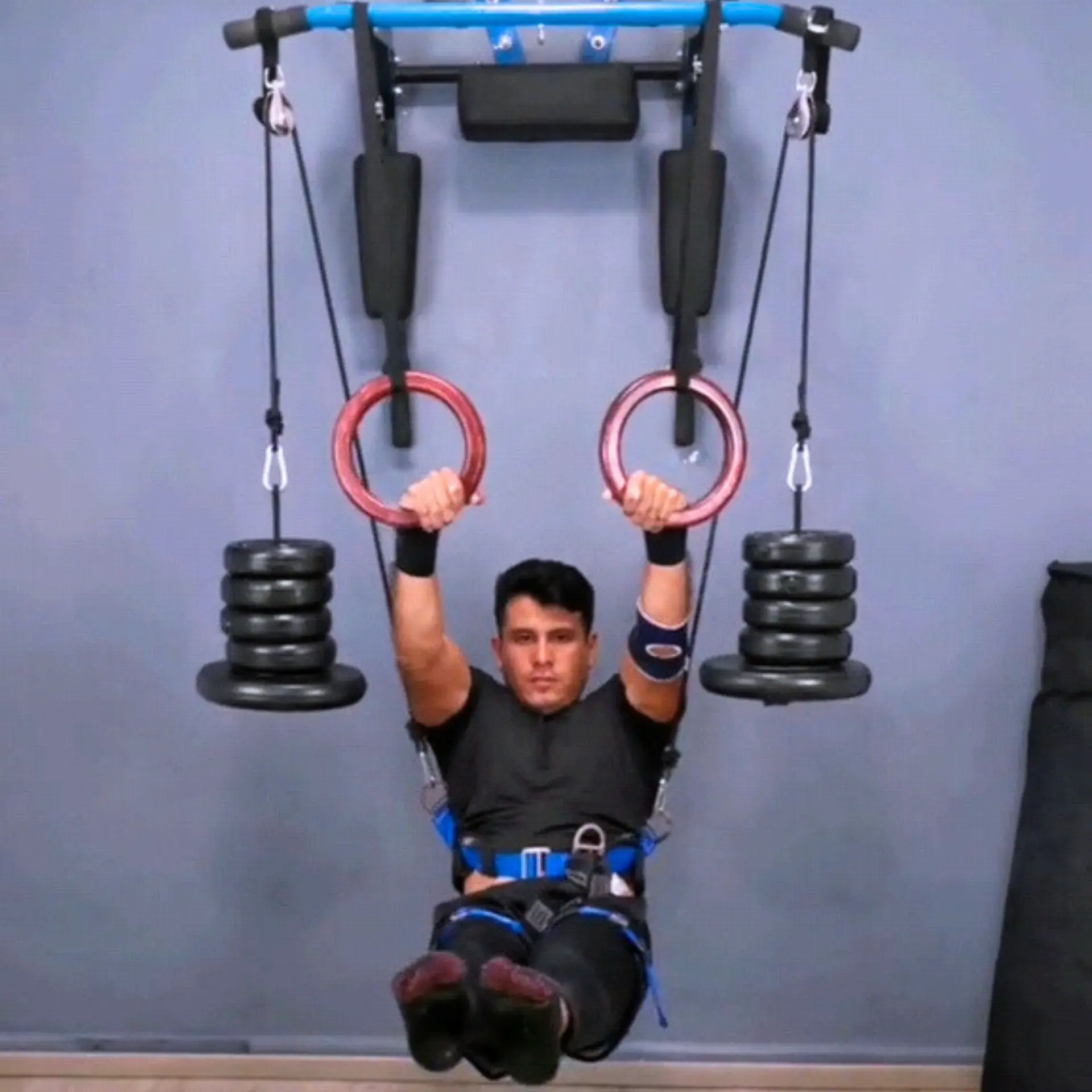 Plank on gymnastics rings